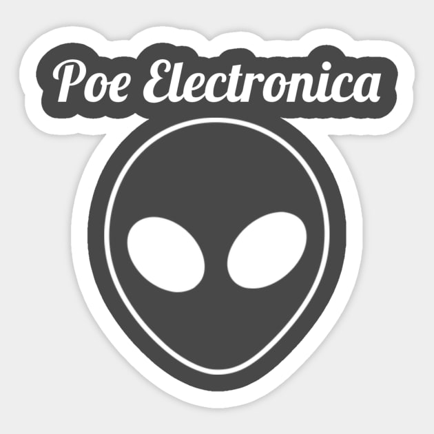 Poe Electronica Gray Alien Sticker by poeelectronica